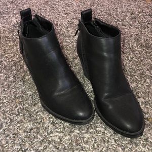 Black Leather Booties